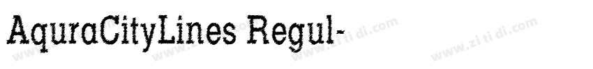 AquraCityLines Regul字体转换